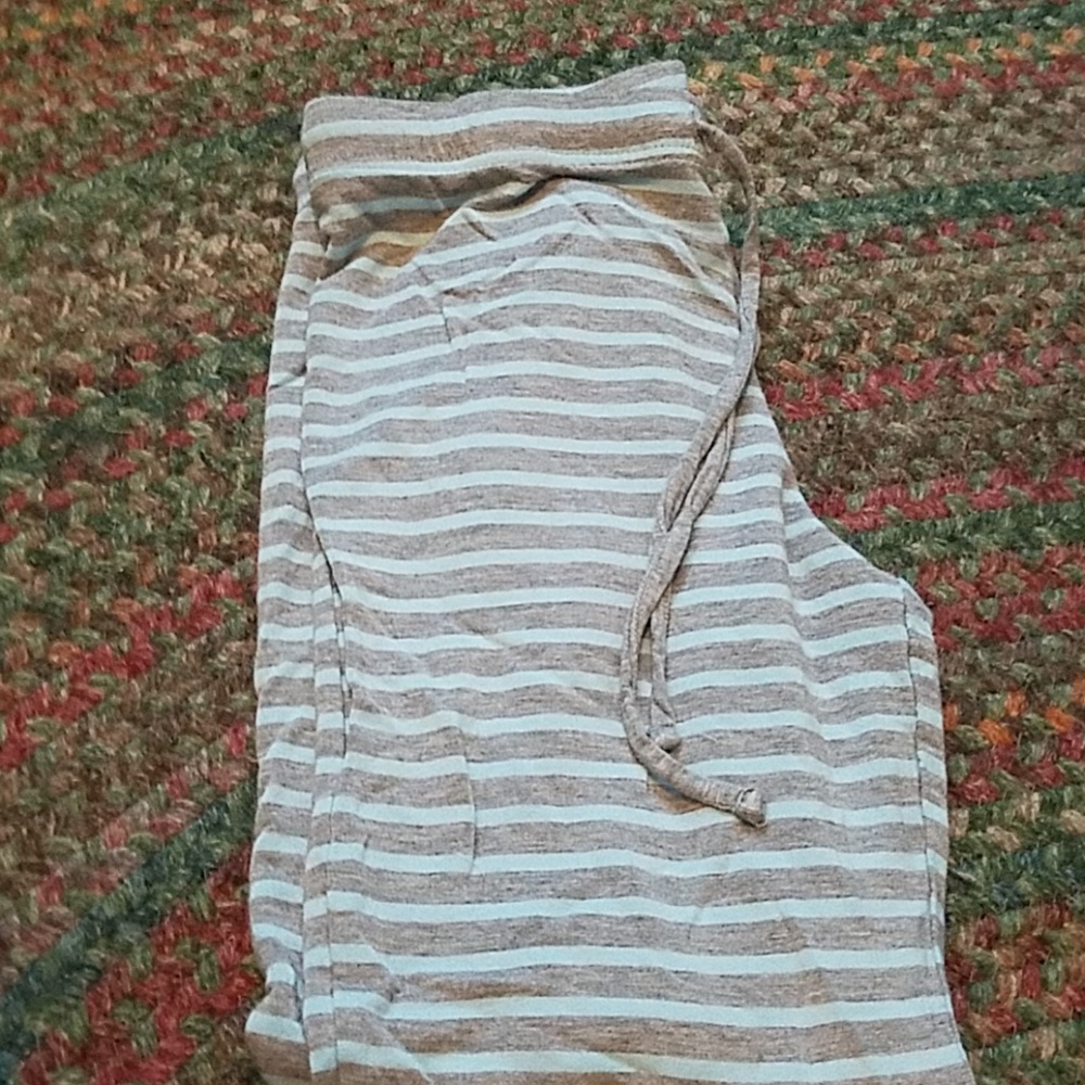 Striped pajama bottoms